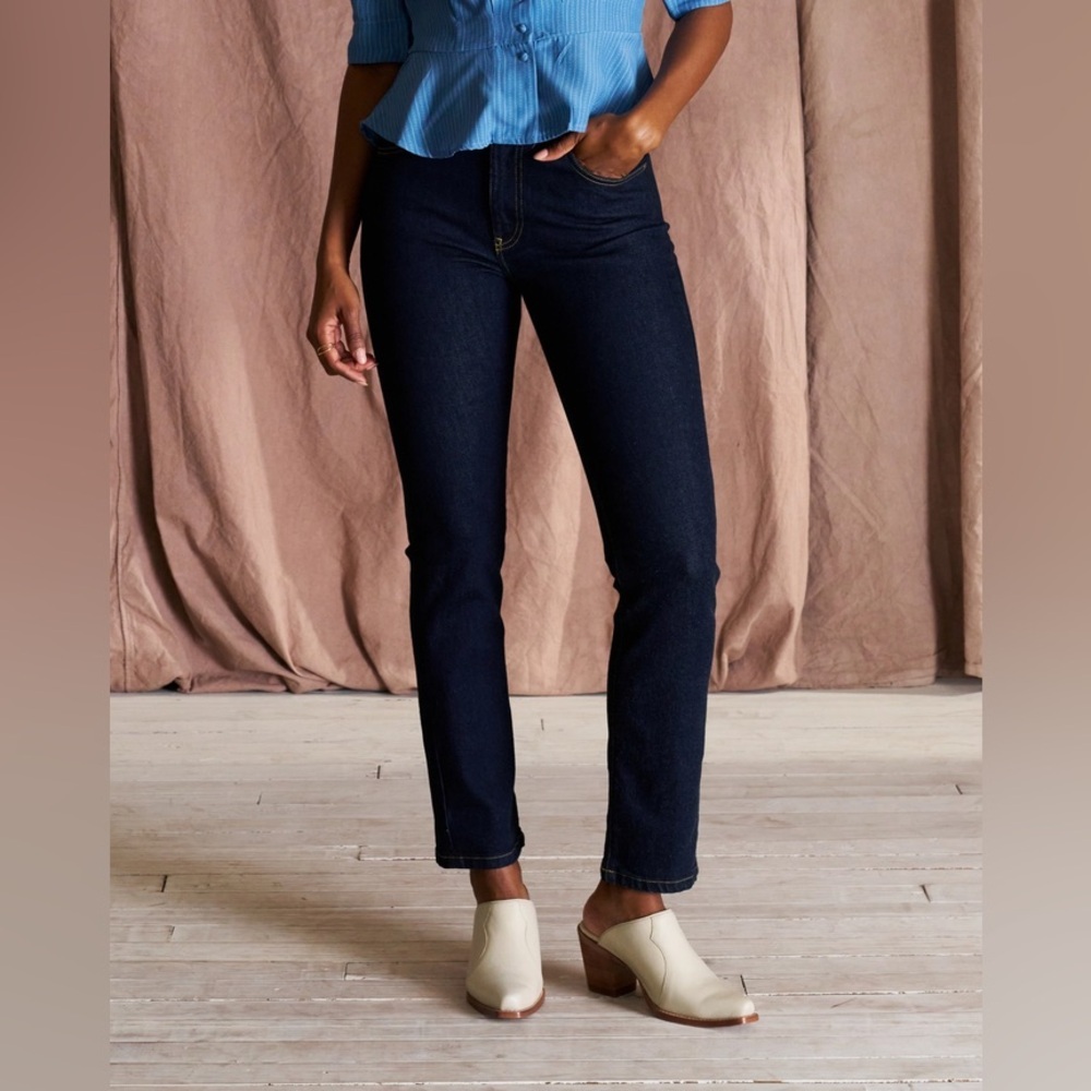 Tecovas Mid Rise Stovepipe Dark Wash Jeans